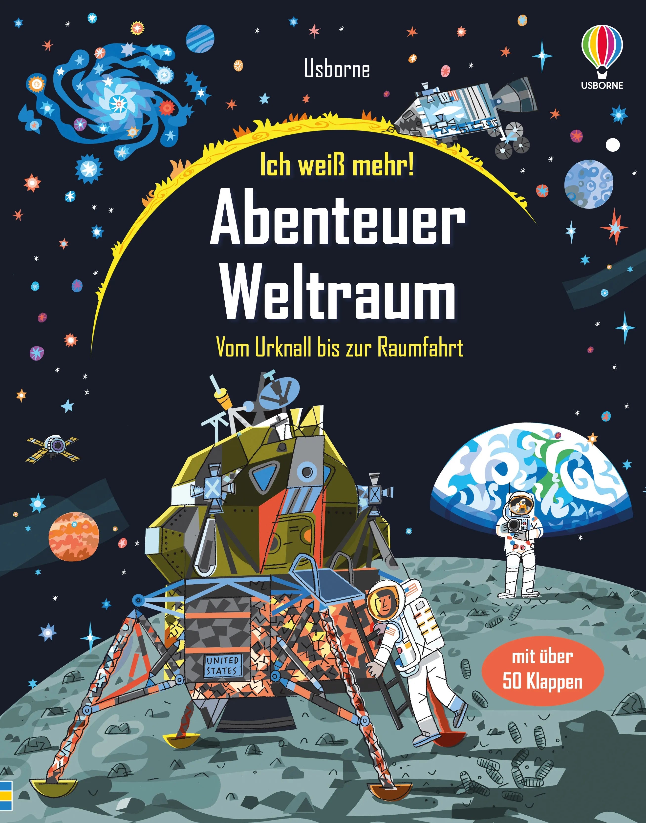 Buchcover von 'Ich weiß mehr! Abenteuer Weltraum' - Gebundene Ausgabe von Katie Daynes