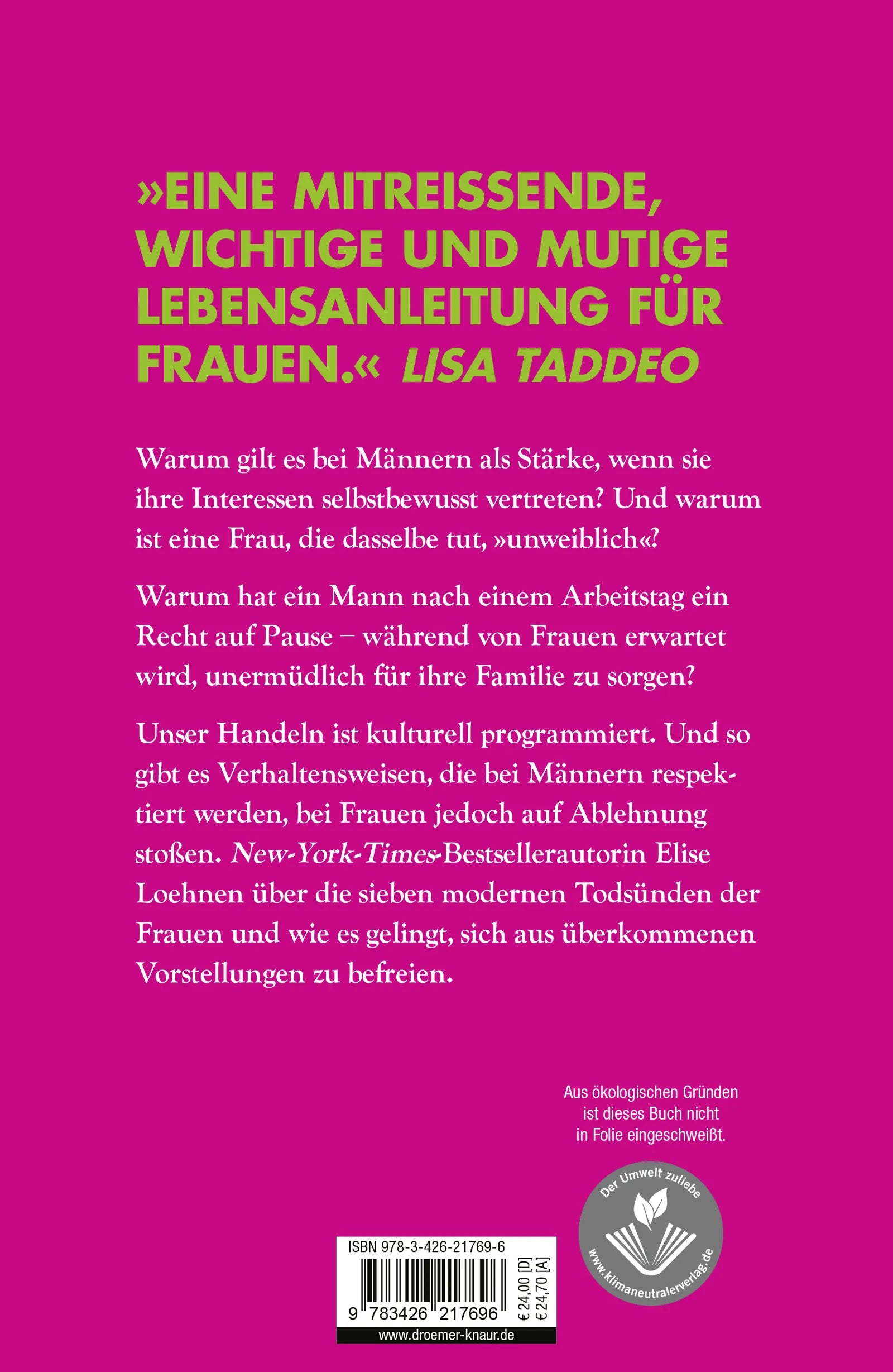 Buchrückseite von 'Ich. Will. Gefallen' mit Klappentext - Gebundene Ausgabe