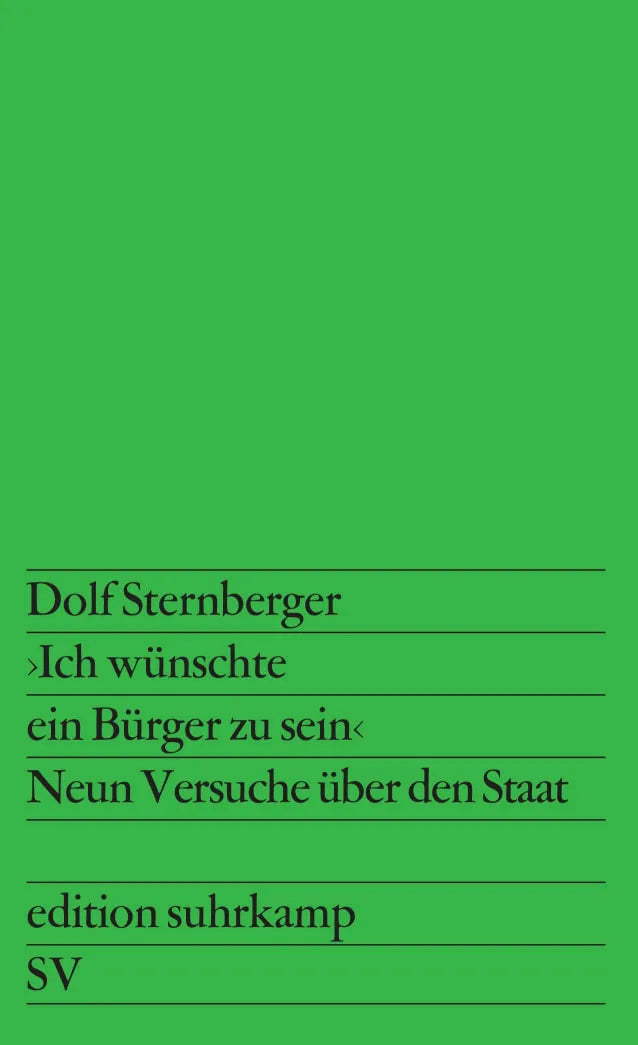 Buchcover von '›Ich wünschte ein Bürger zu sein‹' - Taschenbuch von Dolf Sternberger