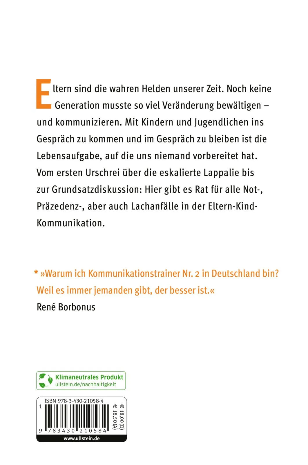 Rückseite: »Ich zähle jetzt bis drei!« (Paperback)