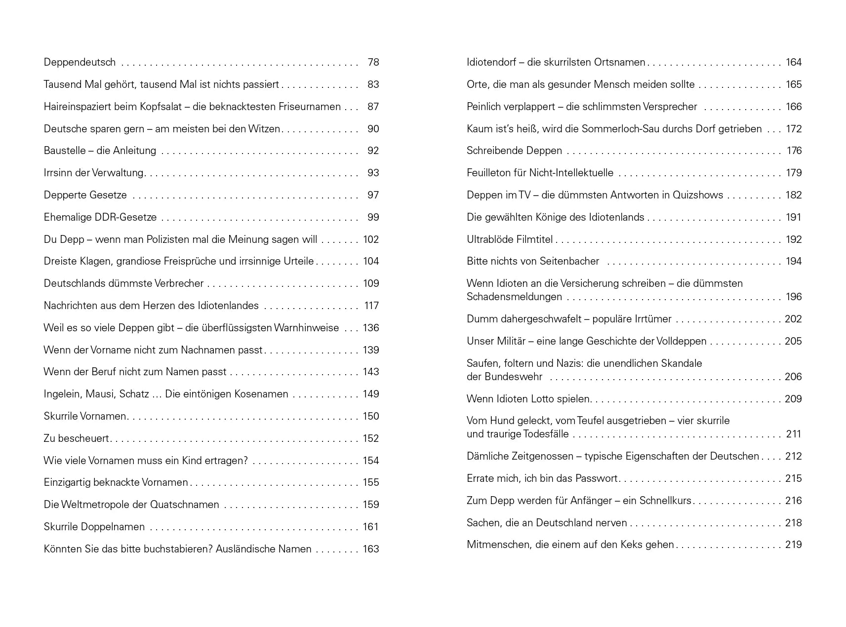 Innenansicht von 'Idiotenland' - Taschenbuch