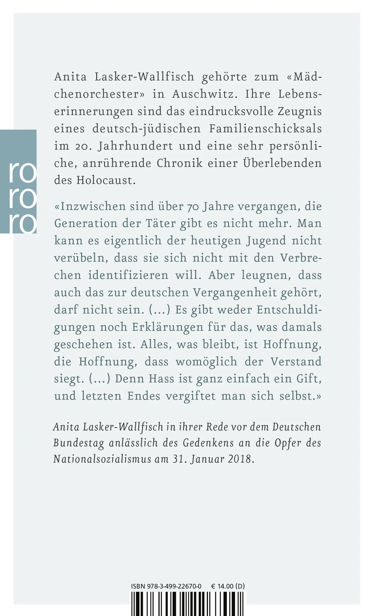 Buchrückseite von 'Ihr sollt die Wahrheit erben' mit Klappentext - Taschenbuch