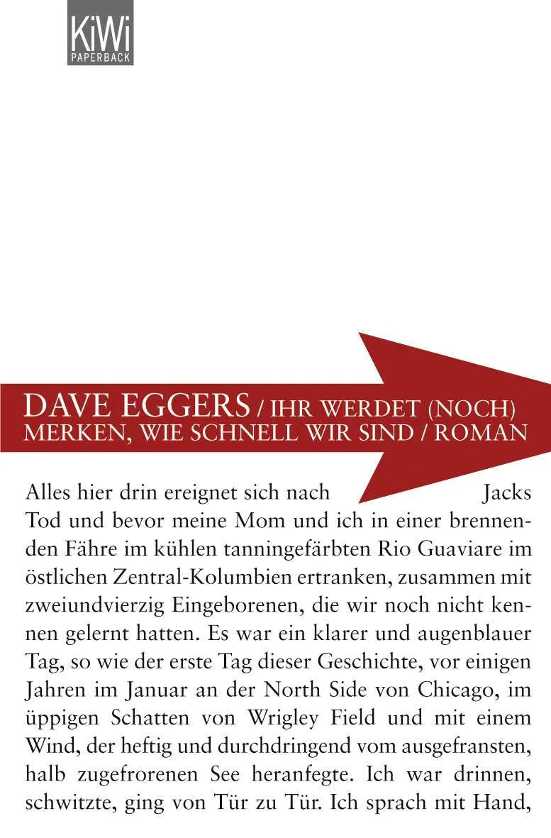 Buchcover von 'Ihr werdet noch merken, wie schnell wir sind' - Taschenbuch von Dave Eggers