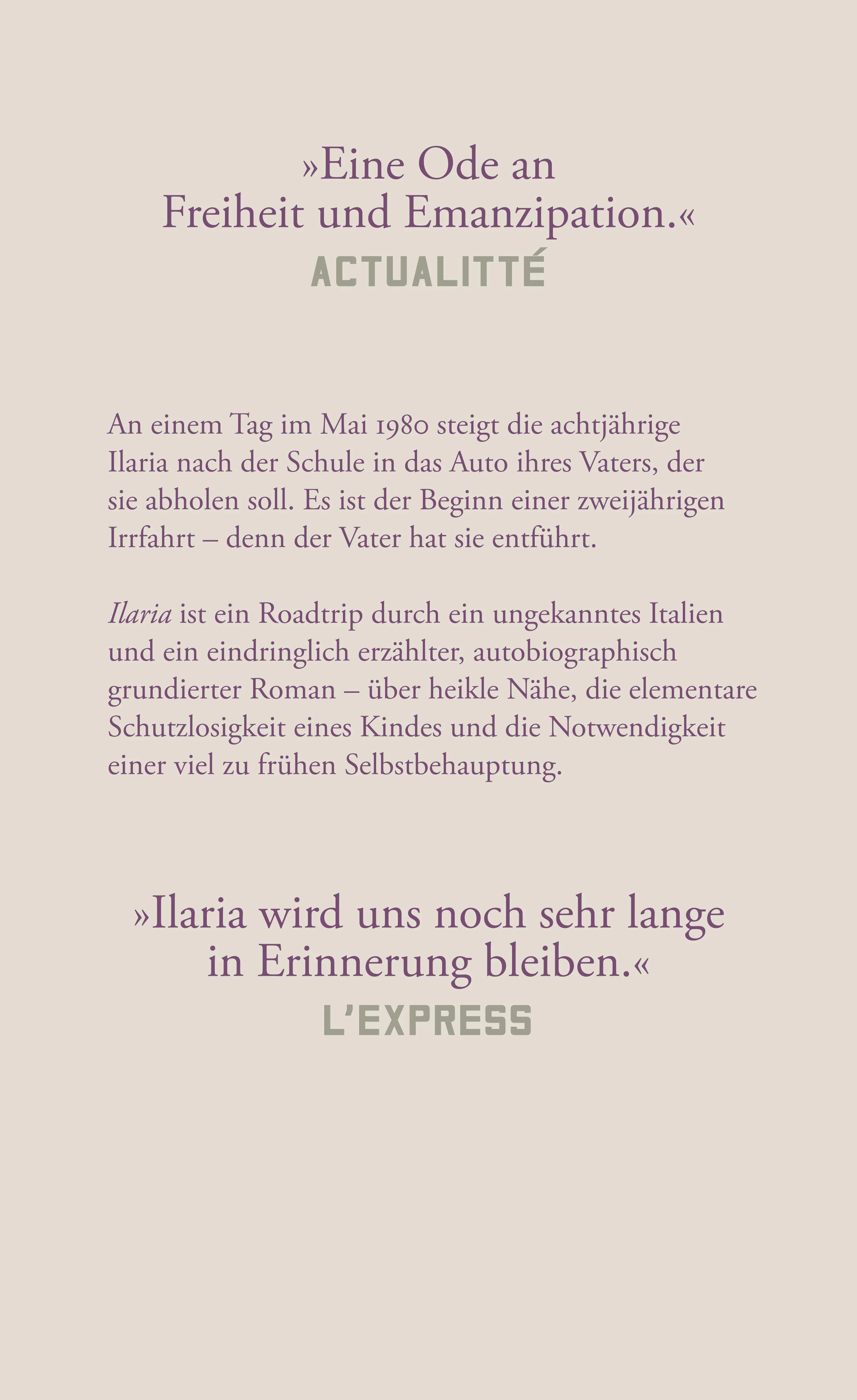 Rückseite: Ilaria (Hardcover)