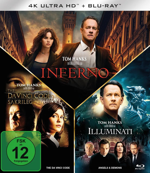 Illuminati / Inferno / The Da Vinci Code - 4K Ultra HD Blu-ray