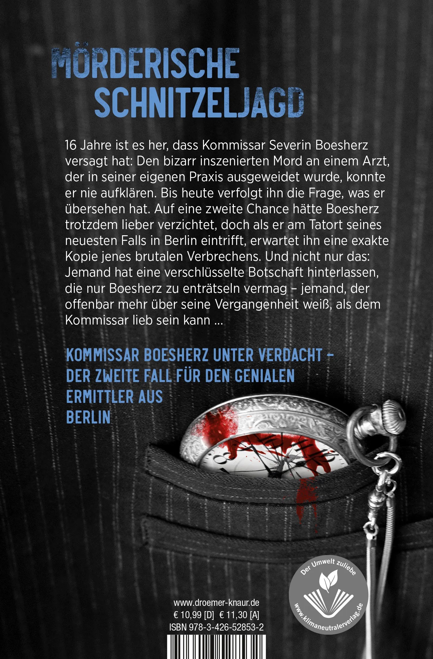 Buchrückseite von 'Im Augenblick des Todes' mit Klappentext - Taschenbuch