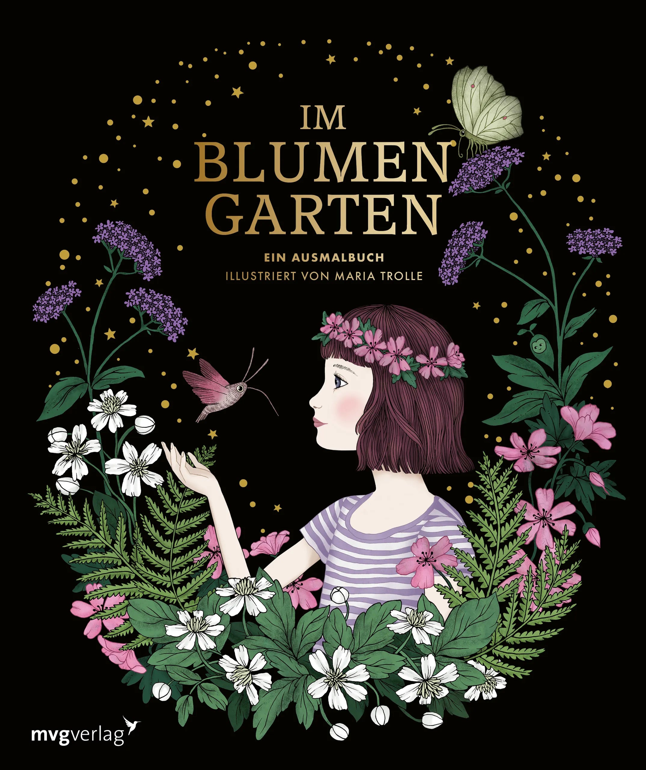 Buchcover von 'Im Blumengarten – Ein Ausmalbuch' - Taschenbuch von Maria Trolle
