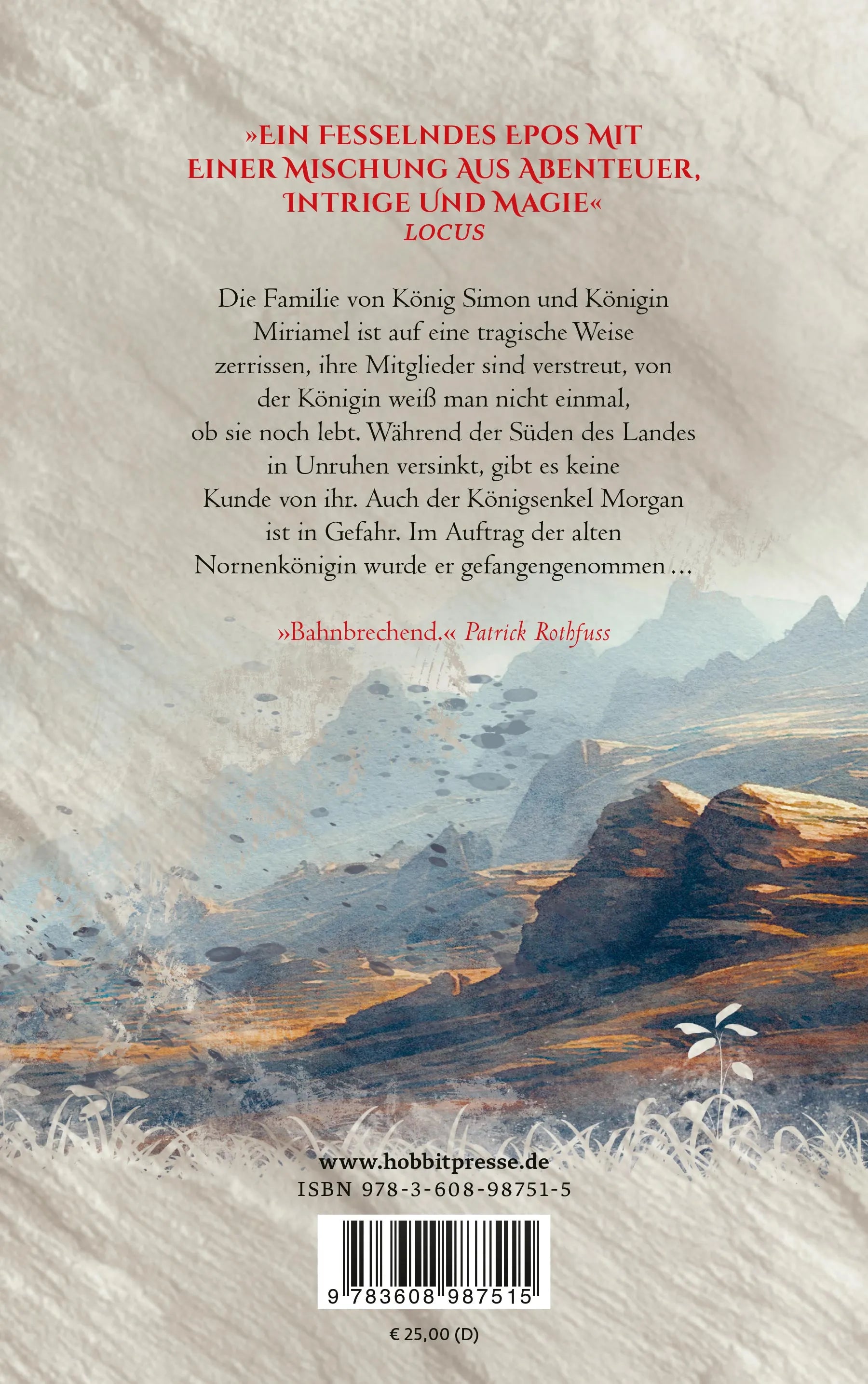 Buchrückseite von 'Im dunklen Tal 2' mit Klappentext - Gebundene Ausgabe