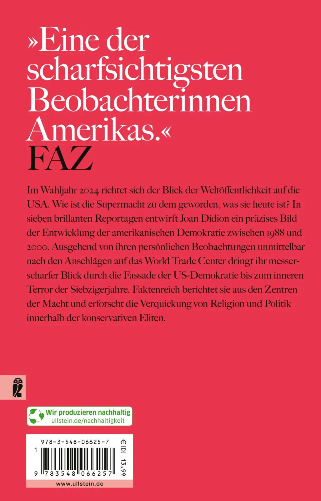 Buchrückseite von 'Im Land Gottes' mit Klappentext - Taschenbuch