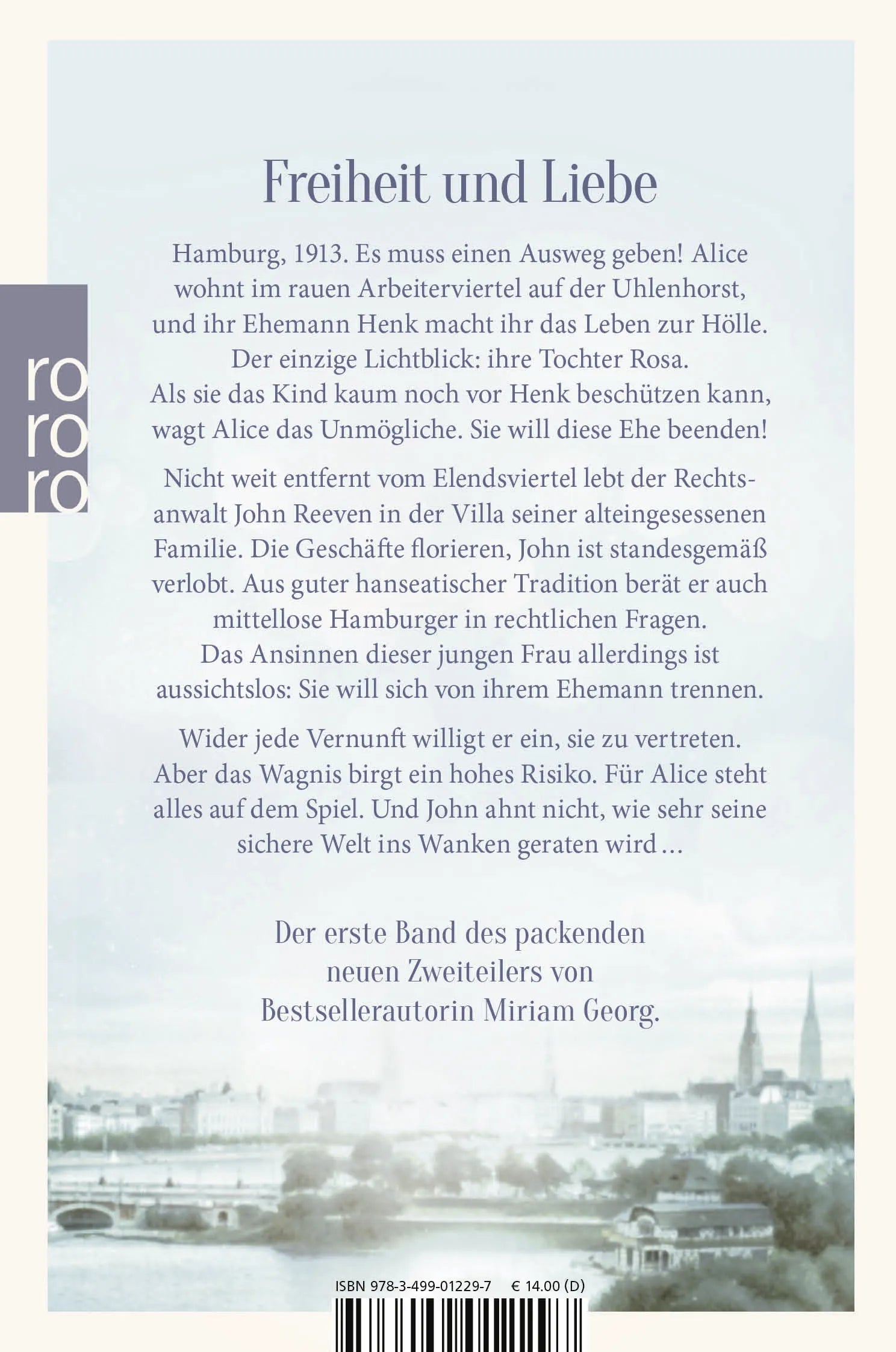 Buchrückseite von 'Im Nordwind' mit Klappentext - Taschenbuch