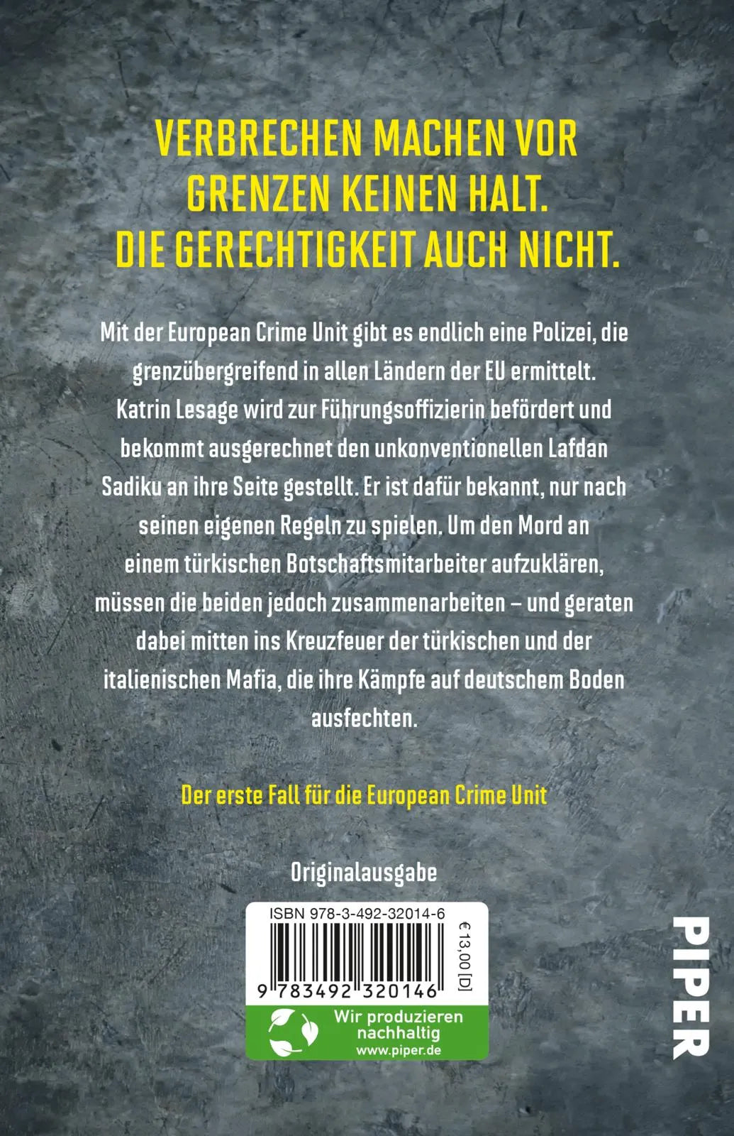 Buchrückseite von 'Im Visier des Wolfs' mit Klappentext - Taschenbuch