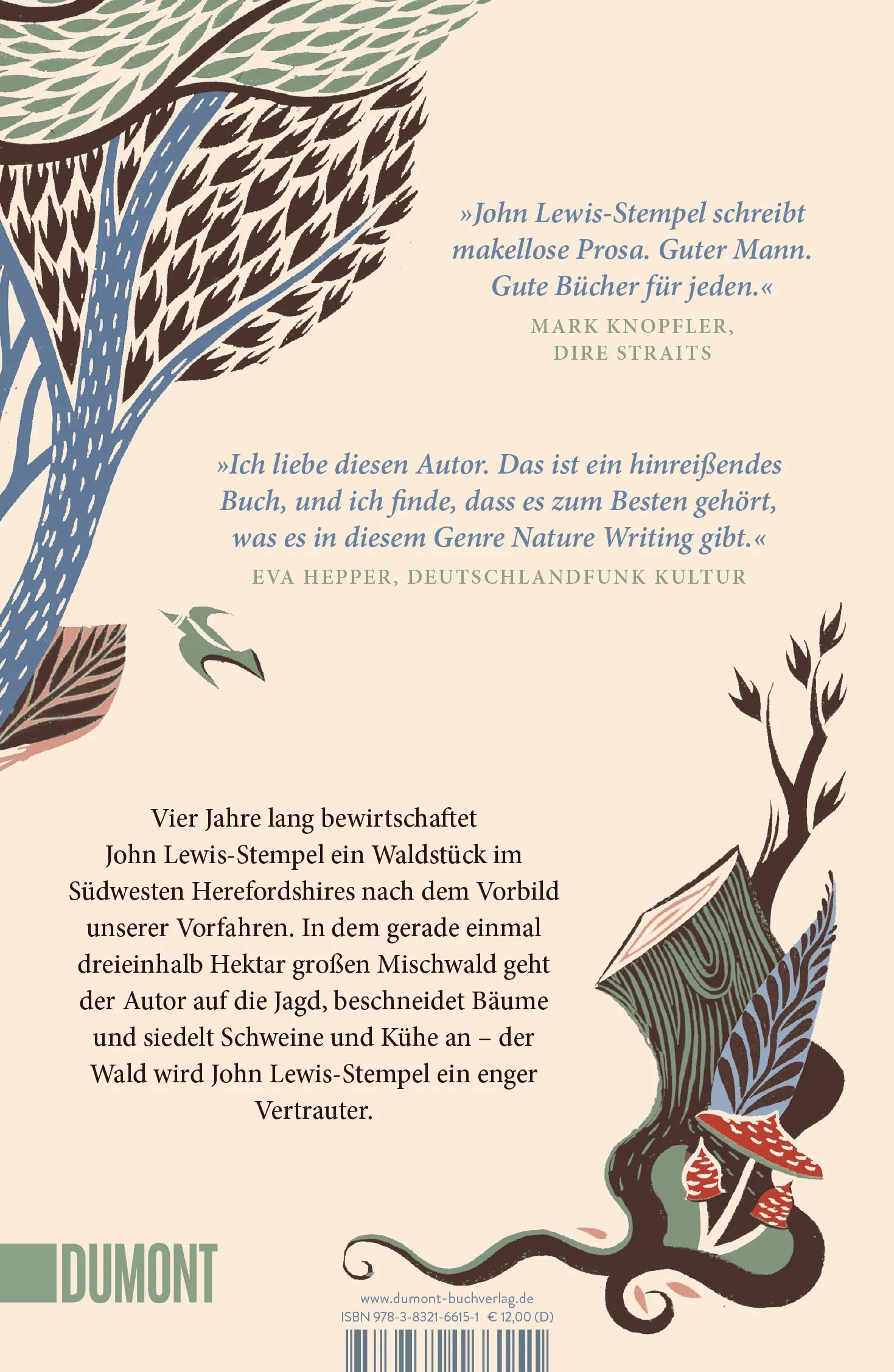 Buchrückseite von 'Im Wald' mit Klappentext - Taschenbuch