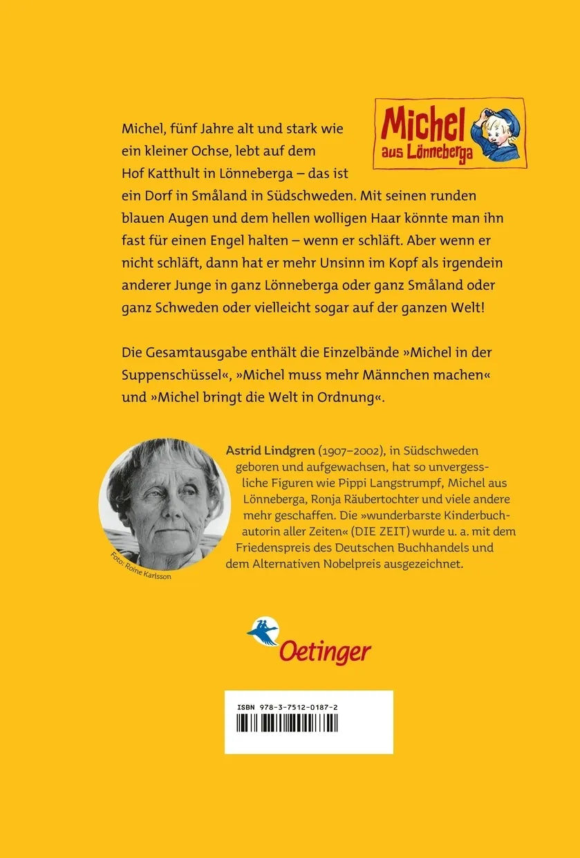 Buchrückseite von 'Immer dieser Michel' mit Klappentext - Gebundene Ausgabe