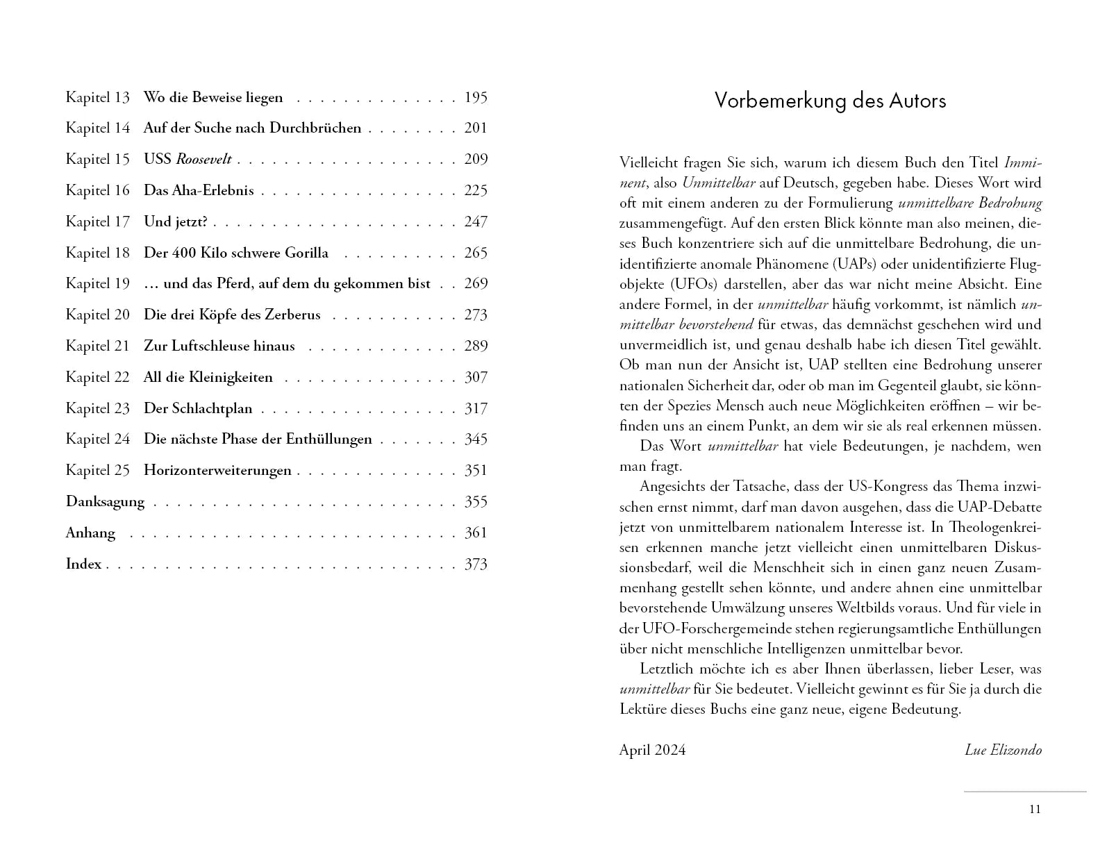 Innenansicht von 'Imminent' - Gebundene Ausgabe