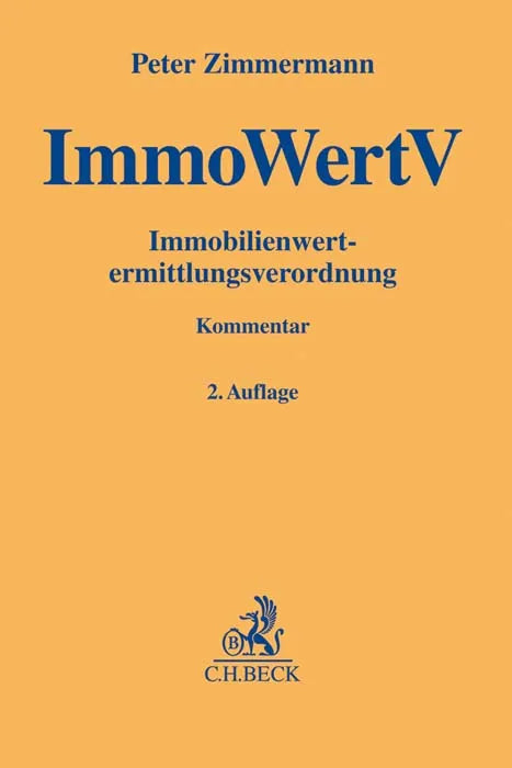 Buchcover von 'Immobilienwertermittlungsverordnung. ImmoWertV' - Gebundene Ausgabe von Peter Zimmermann