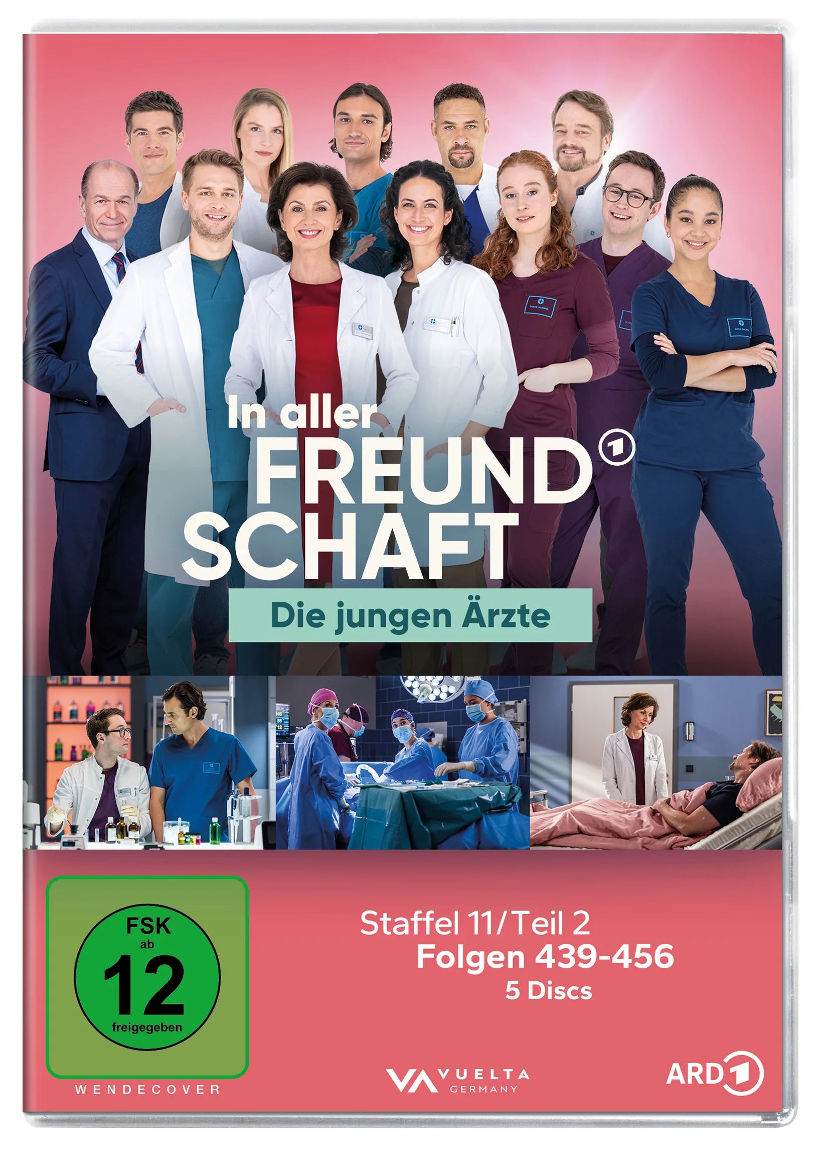 DVD-Cover: In aller Freundschaft – Die jungen Ärzte – Staffel 11, Teil 2 (Folgen 439–456) DVD. Regie: diverse