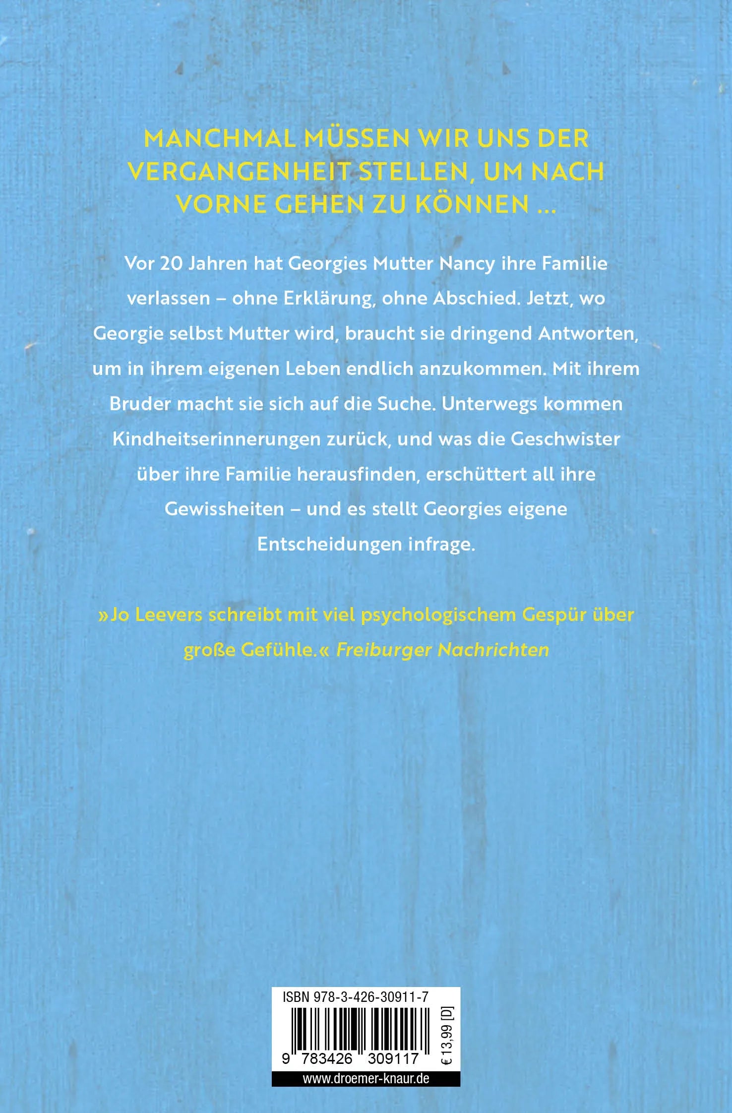 Buchrückseite von 'In den Augen meiner Mutter' mit Klappentext - Taschenbuch