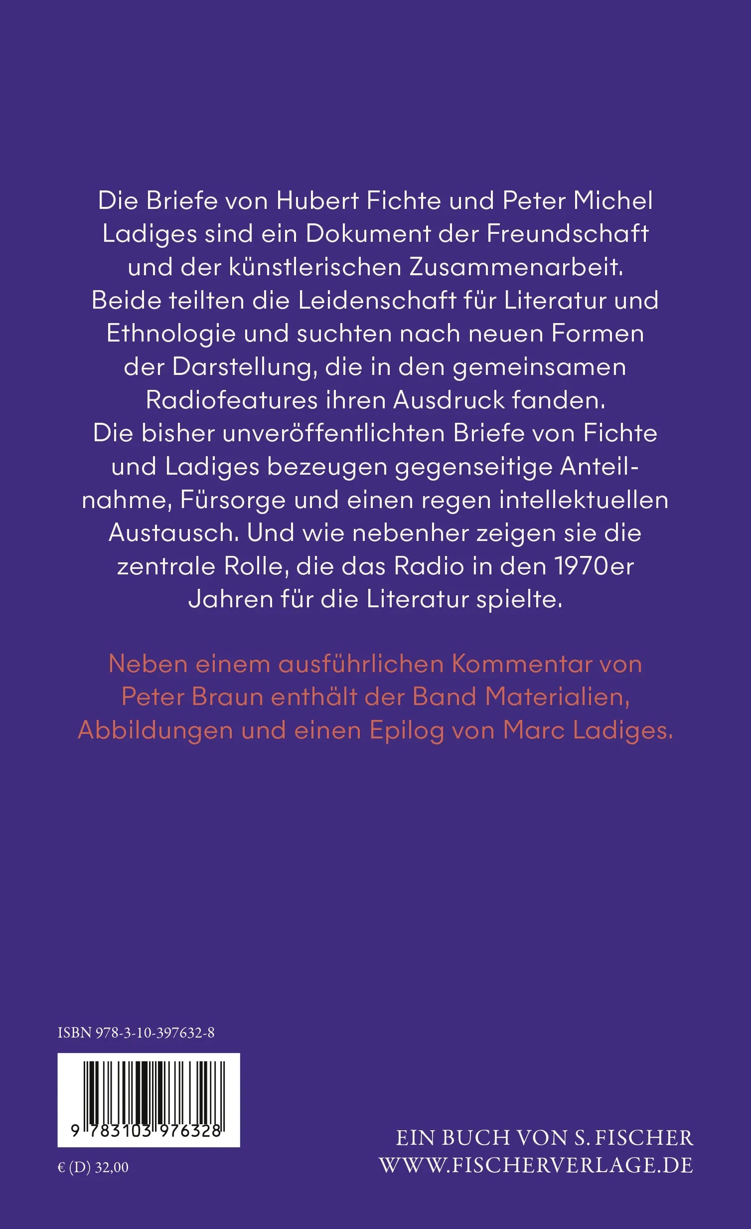 Buchrückseite von '»In Gedanken unterhalte ich mich die ganze Zeit mit Dir.«' mit Klappentext - Gebundene Ausgabe