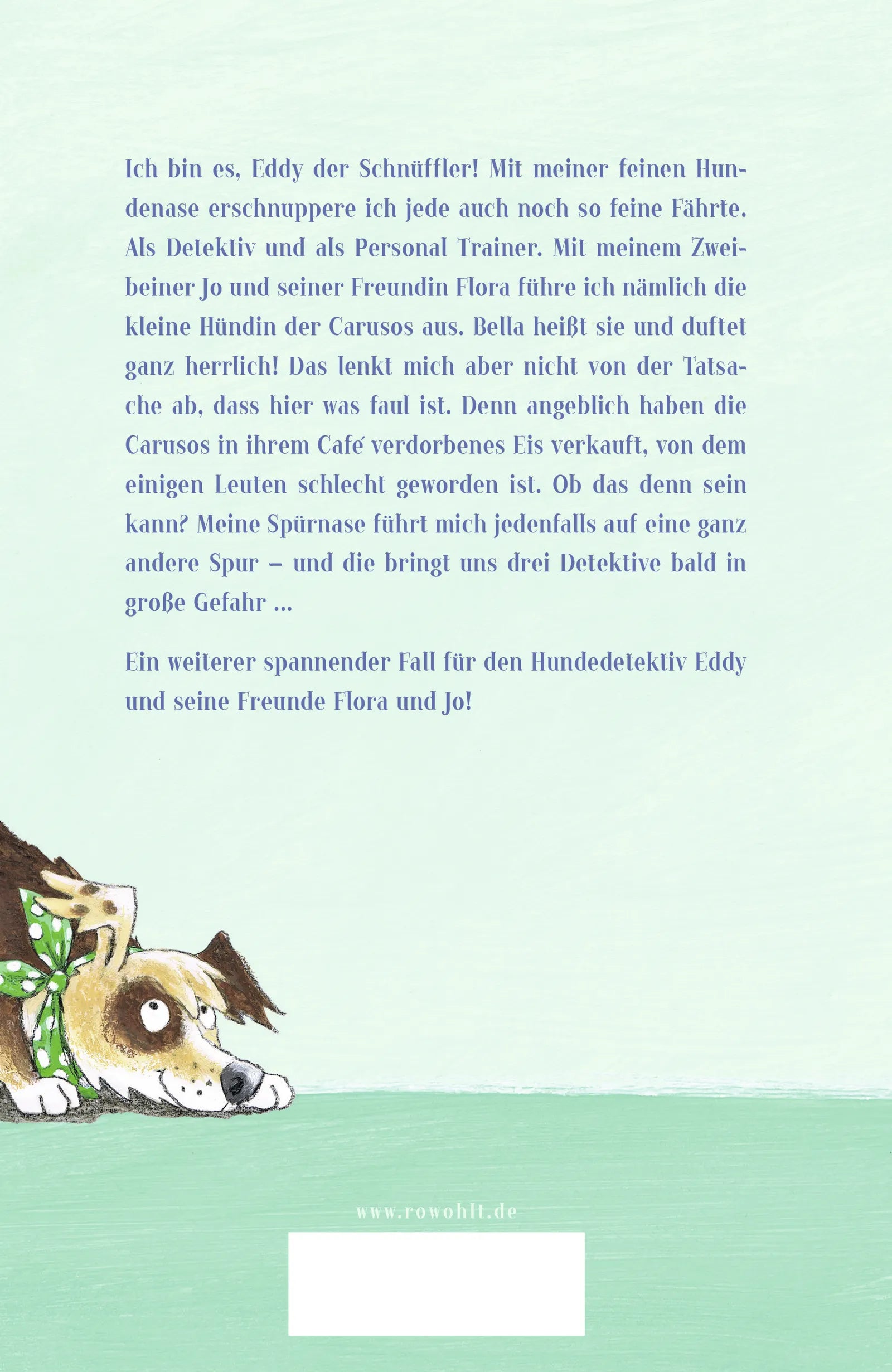 Buchrückseite von 'In Schnüffeln eine 1: Eiskalt erwischt!' mit Klappentext - Gebundene Ausgabe