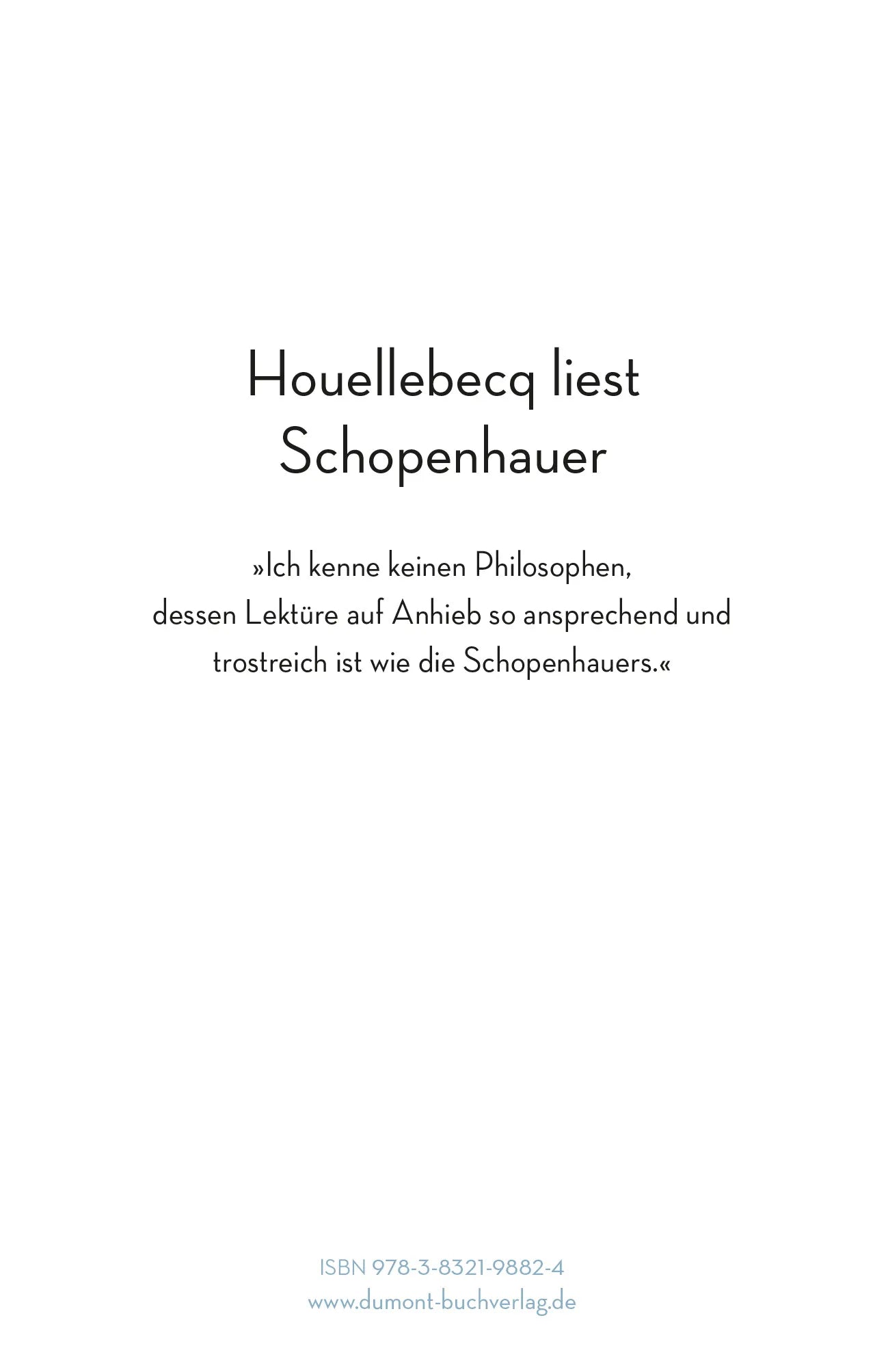 Buchrückseite von 'In Schopenhauers Gegenwart' mit Klappentext - Gebundene Ausgabe