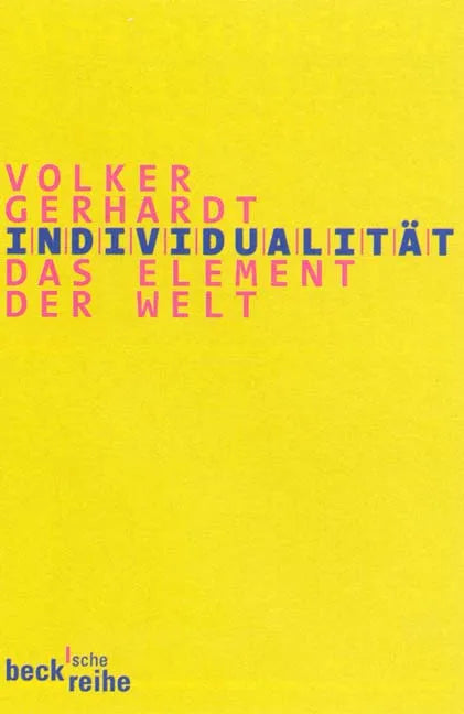 Buchcover von 'Individualität' - Taschenbuch von Volker Gerhardt