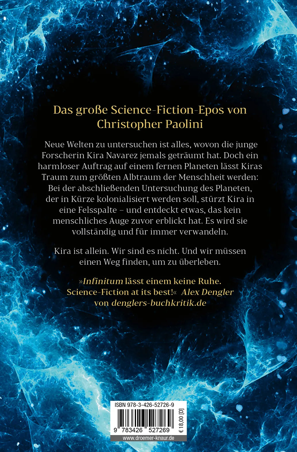 Rückseite: INFINITUM - Die Ewigkeit der Sterne (Taschenbuch)