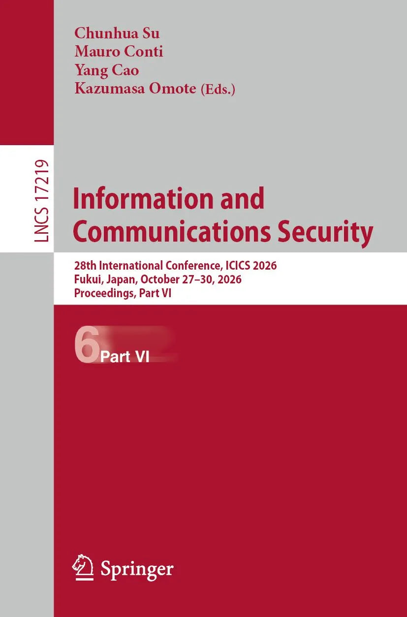 Cover: Information and Communications Security (E-Book) von Chunhua Su