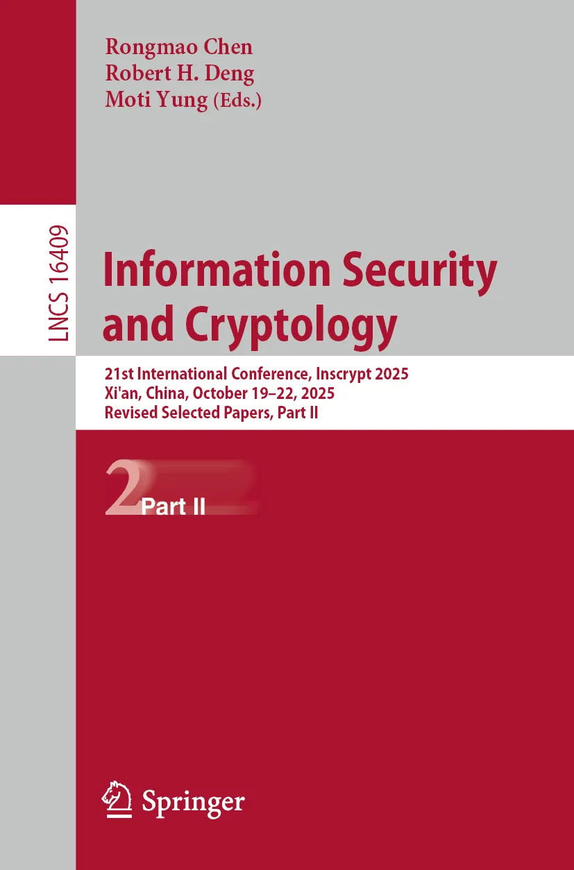 Cover: Information Security and Cryptology (E-Book)