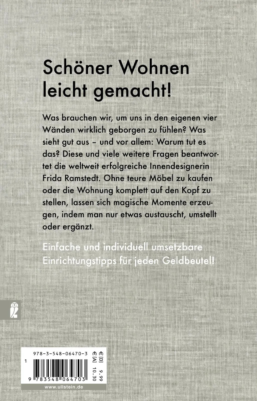 Buchrückseite von 'Innendesign' mit Klappentext - Taschenbuch
