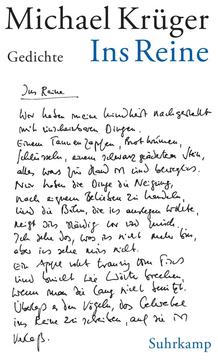 Buchcover von 'Ins Reine' - Gebundene Ausgabe von Michael Krüger