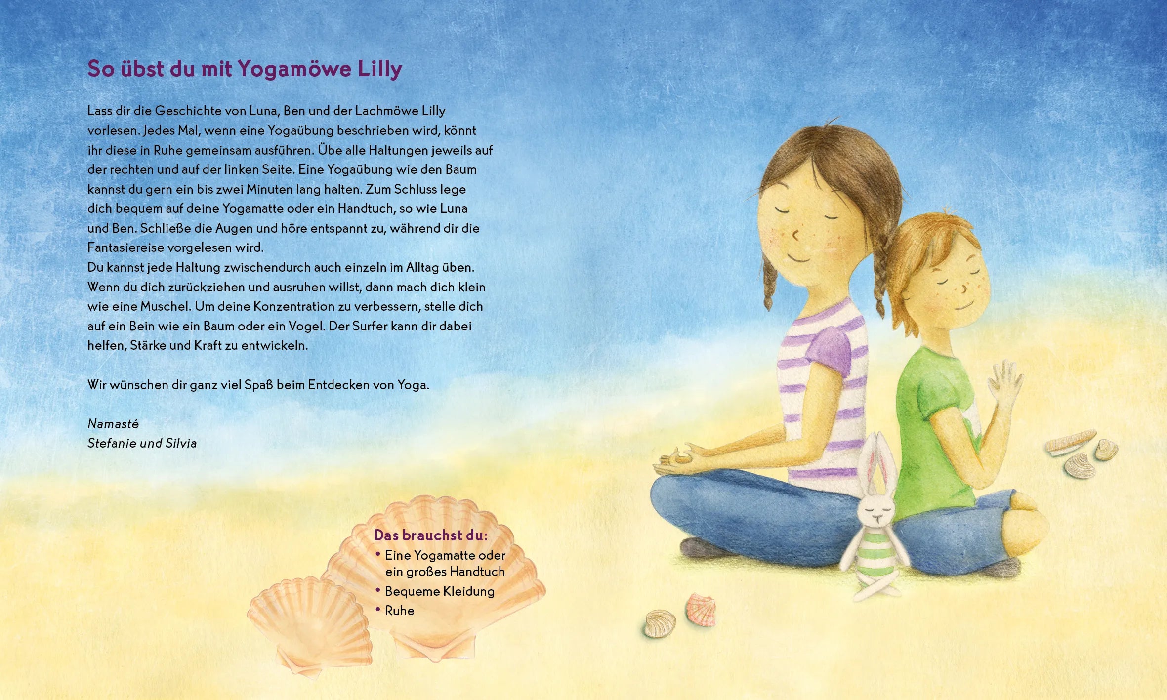 Innenansicht von 'Inselabenteuer mit Yogamöwe Lilly' - Gebundene Ausgabe