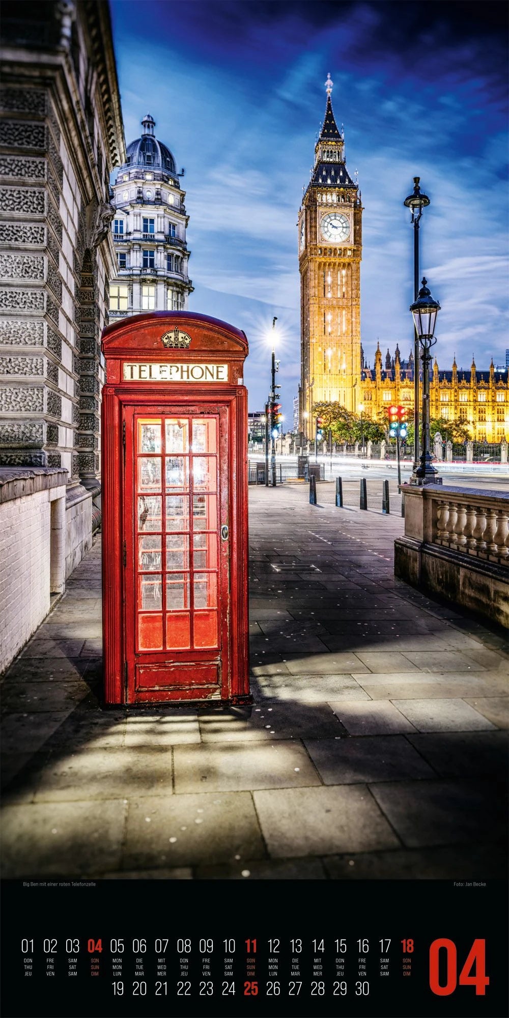Inside London Kalender 2027 – Ansicht