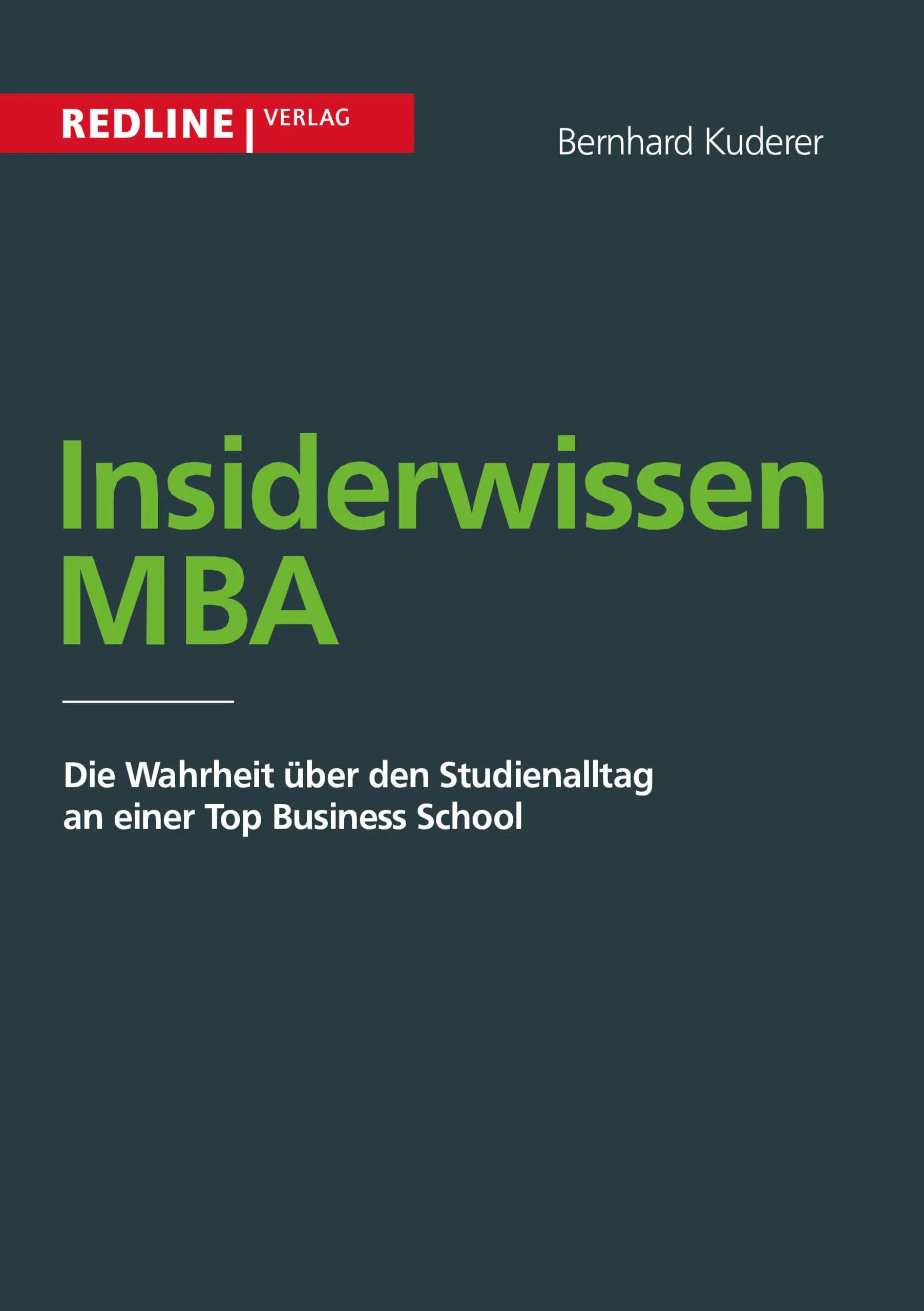 Buchcover von 'Insiderwissen MBA' - Taschenbuch von Bernhard Kuderer