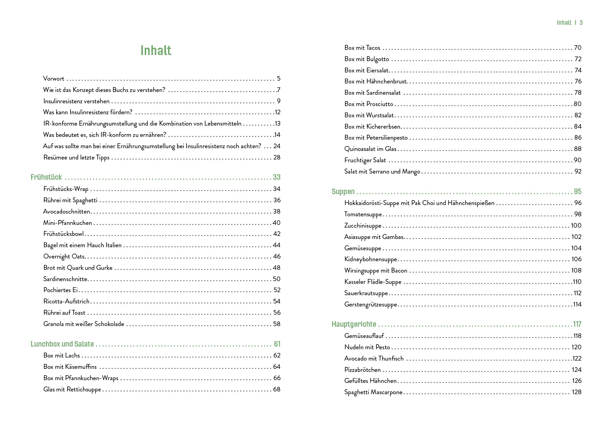 Innenansicht von 'Insulinresistenz natürlich behandeln – Das Kochbuch' - Taschenbuch