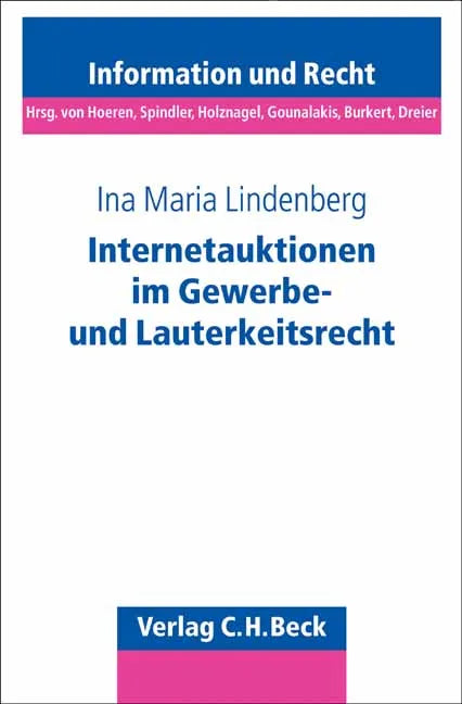 Buchcover von 'Internetauktionen im Gewerbe- und Lauterkeitsrecht' - Taschenbuch von Ina Maria Lindenberg