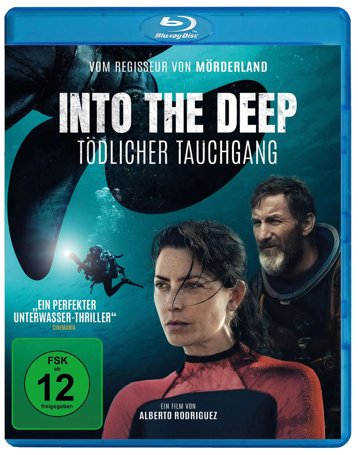 Blu-ray-Cover: Into the Deep - Tödlicher Tauchgang. Regie: Alberto Rodríguez