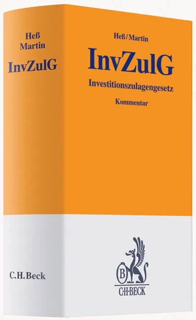 Buchcover von 'Investitionszulagengesetz. InvZulG' - Gebundene Ausgabe von Ines Heß