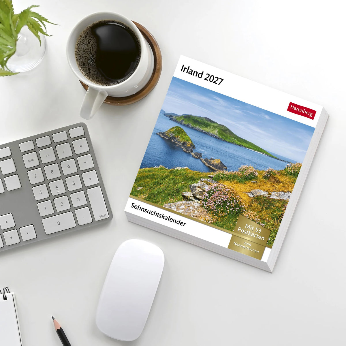 Irland Sehnsuchtskalender 2027 - Wochenkalender mit 53 Postkarten – Ansicht