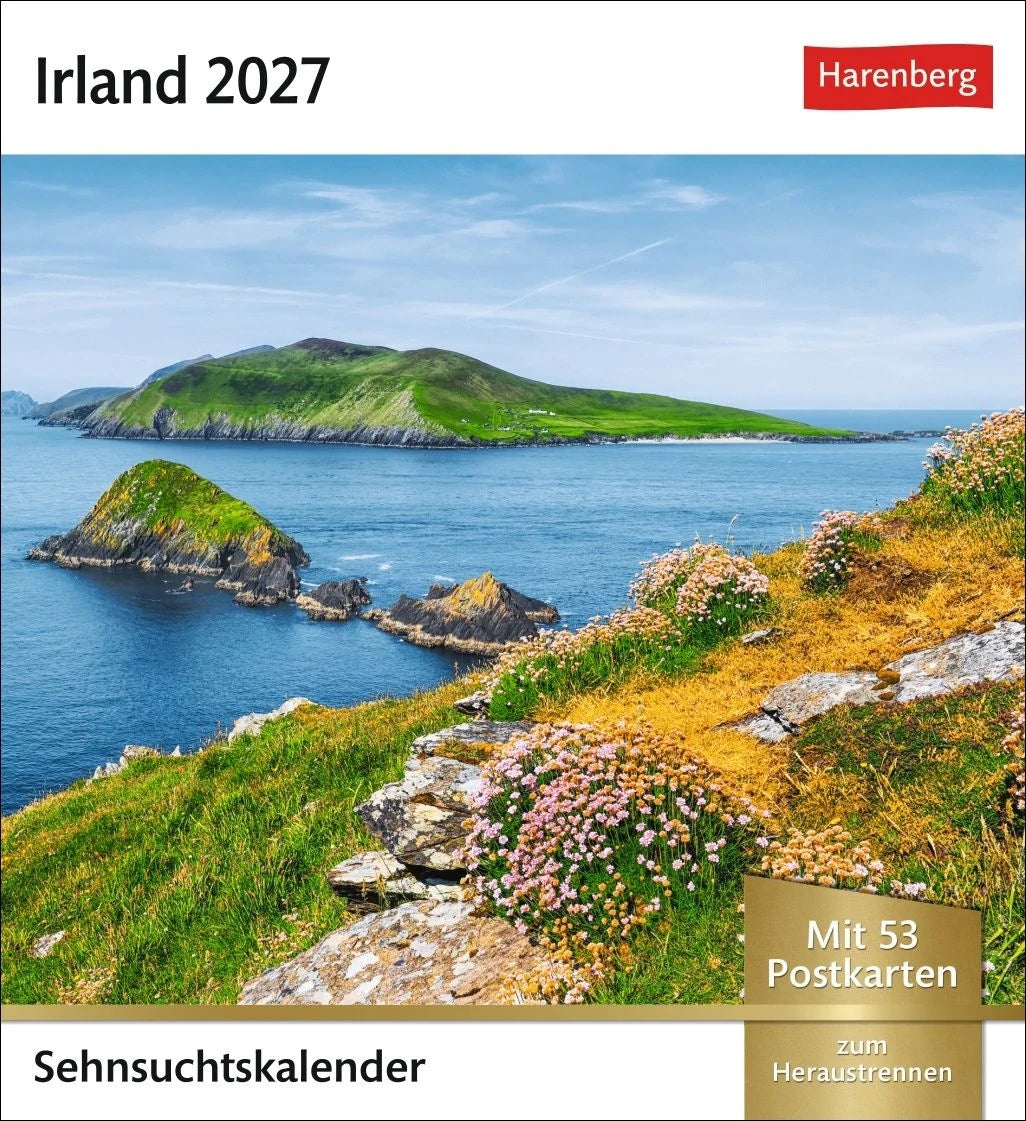 Postkartenkalender: Irland Sehnsuchtskalender 2027 - Wochenkalender mit 53 Postkarten