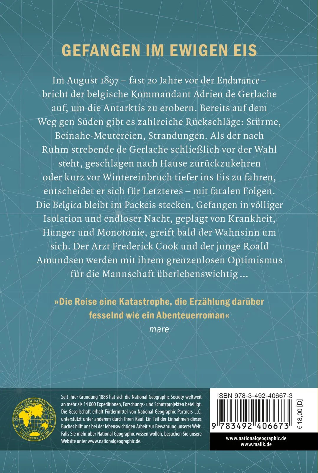 Buchrückseite von 'Irrenhaus am Ende der Welt' mit Klappentext - Taschenbuch