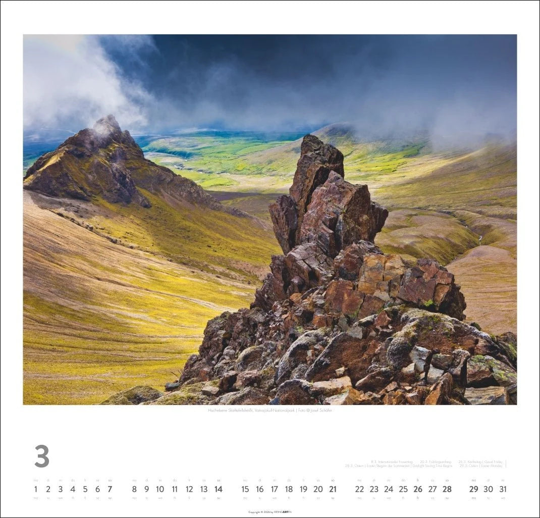 Island Kalender 2027 - Insel aus Feuer und Eis – Ansicht