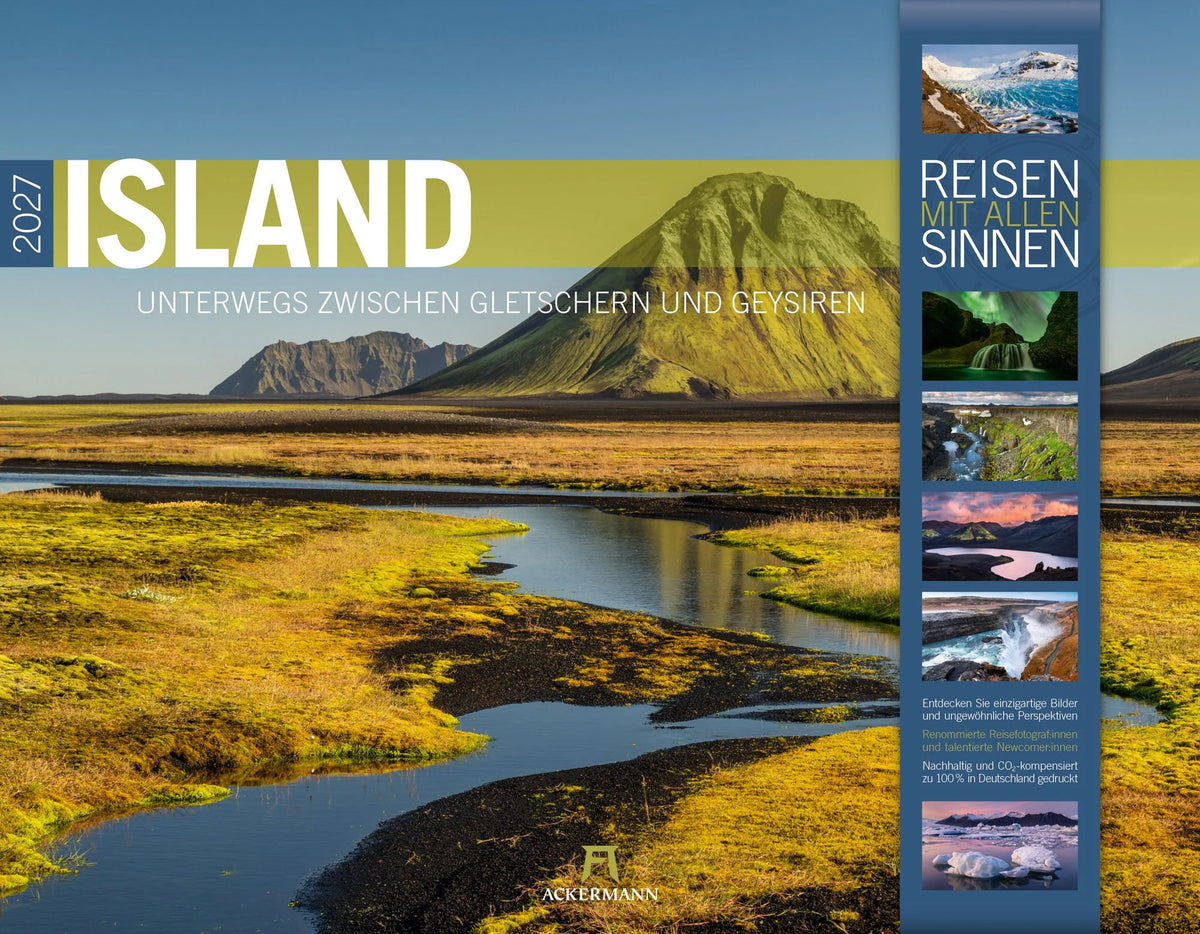 Wandkalender: Island Kalender 2027 | Unterwegs zwischen Gletschern und Geysiren