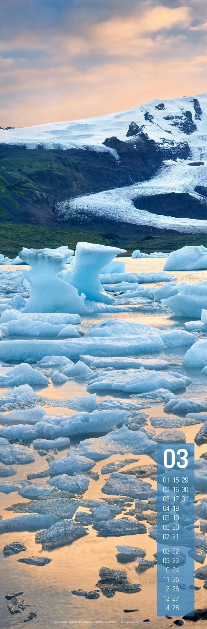 Island Vertikal Kalender 2027 – Ansicht