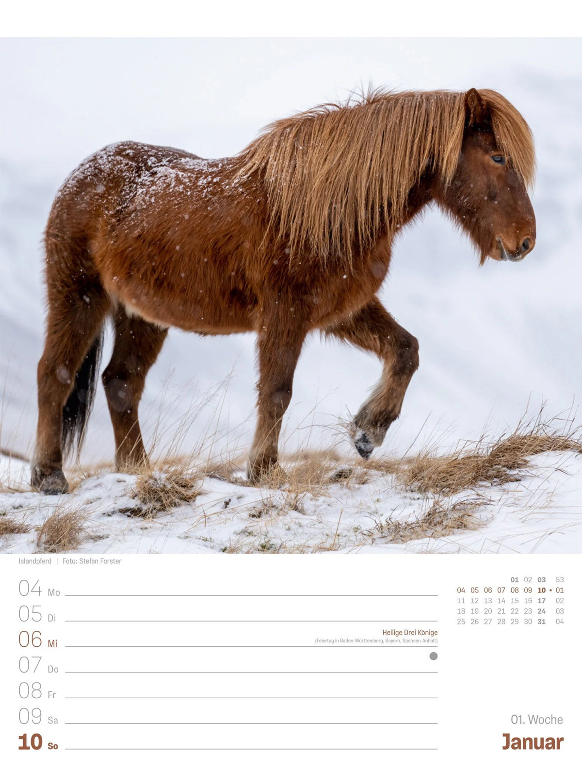 Island Wochenplaner Kalender 2027 | Die Insel aus Feuer und Eis – Ansicht