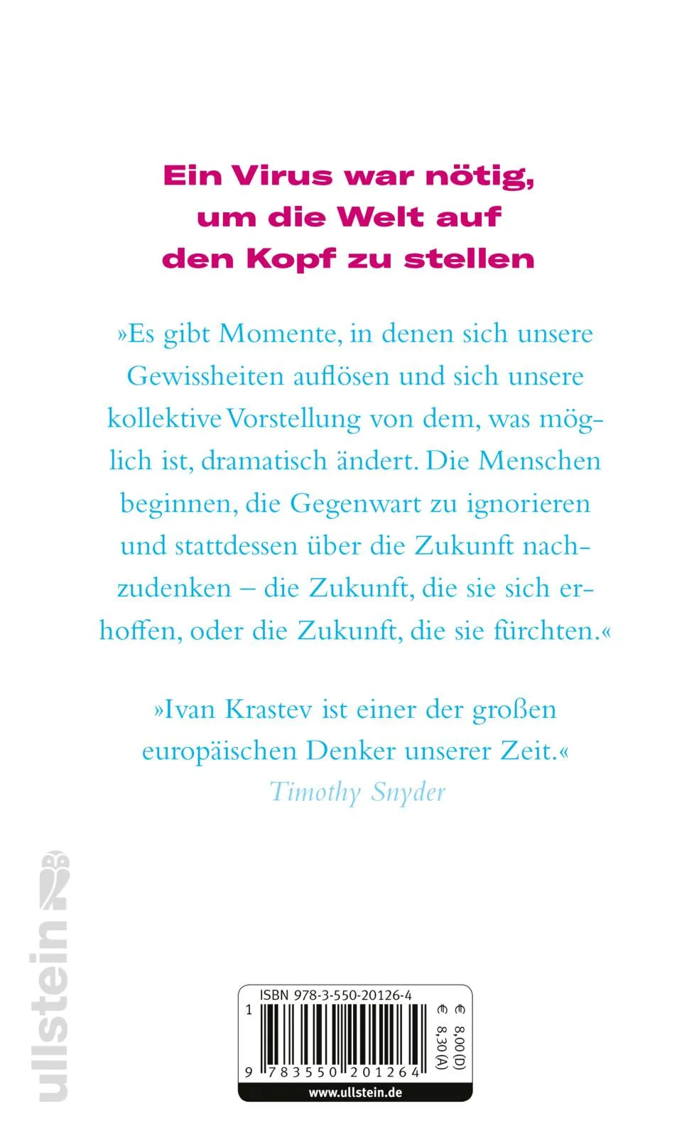 Buchrückseite von 'Ist heute schon morgen?' mit Klappentext - Gebundene Ausgabe
