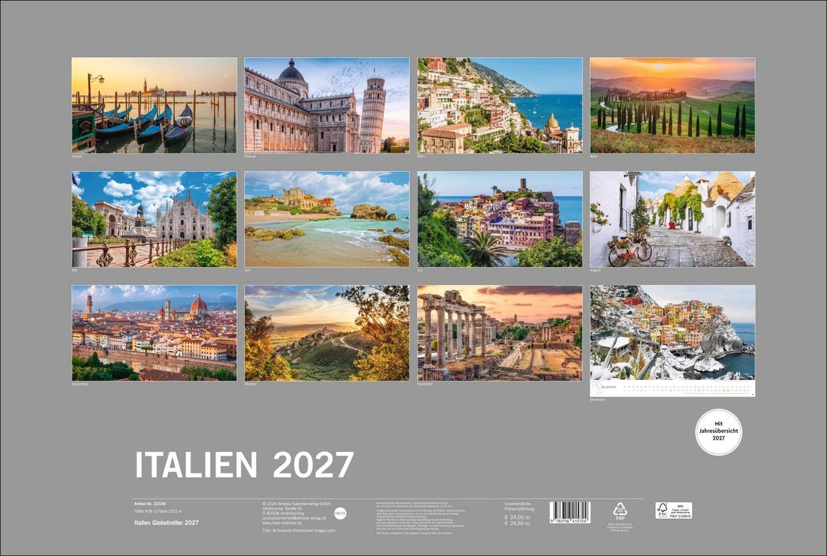 Italien Globetrotter Kalender 2027 - Von sonnigen Küsten und südlichem Flair – Ansicht