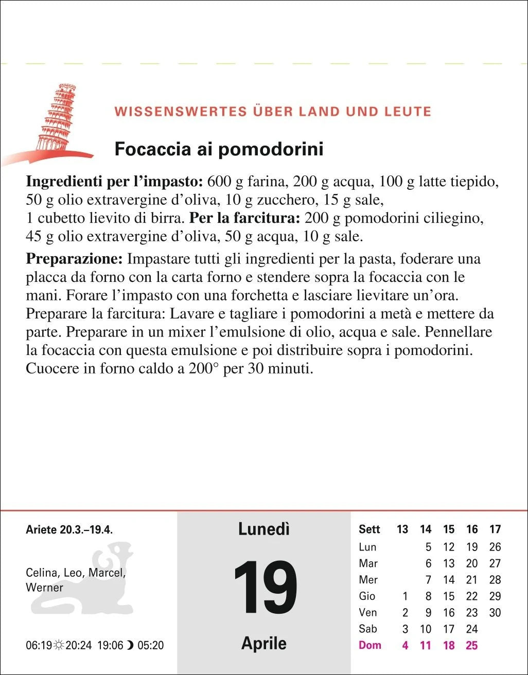 Italienisch Sprachkalender 2027 - Italienisch lernen leicht gemacht - Tagesabreißkalender – Ansicht