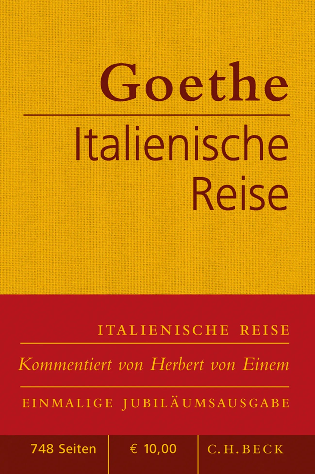 Buchcover von 'Italienische Reise' - Gebundene Ausgabe von Johann Wolfgang Goethe