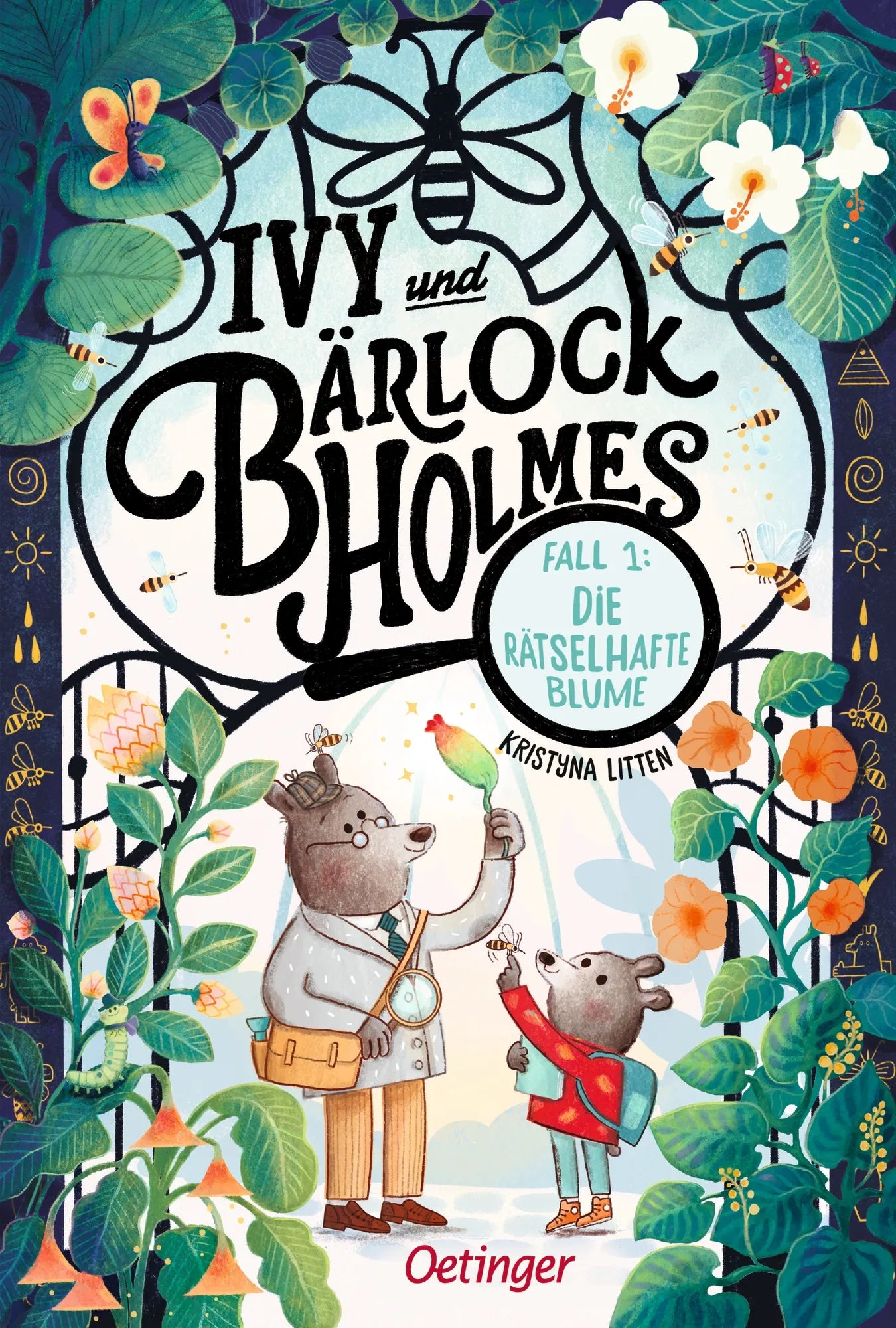Buchcover von 'Ivy und Bärlock Holmes. Fall 1: Die rätselhafte Blume' - Gebundene Ausgabe von Kristyna Litten
