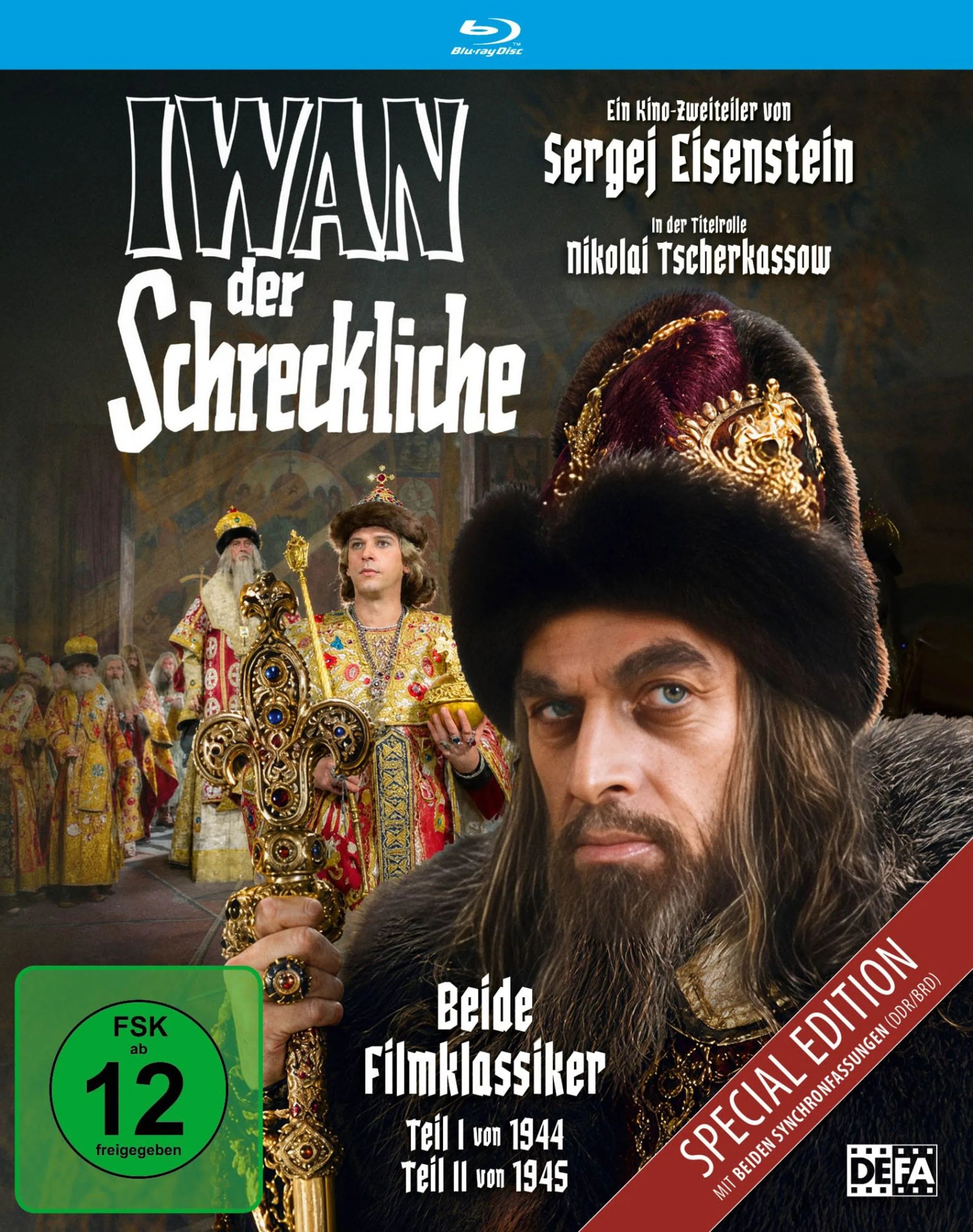Blu-ray-Cover: Iwan der Schreckliche (Teil 1 und 2) (DEFA Filmj. Regie: Sergej M. Eisenstein